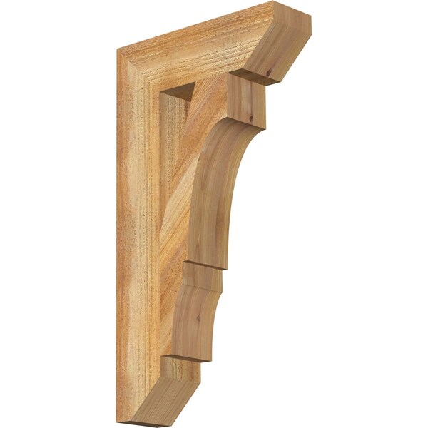 Ekena Millwork Balboa Slat Rough Sawn Bracket, Western Red Cedar, 4"W x 14"D x 26"H BKT04X14X26BOA06RWR - main